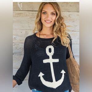 Wooden Ships Anchor raglan sweater, worn once, size small, $135